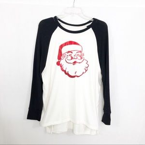 State of Mine Santa Christmas Baseball Style Shirt, Size Small